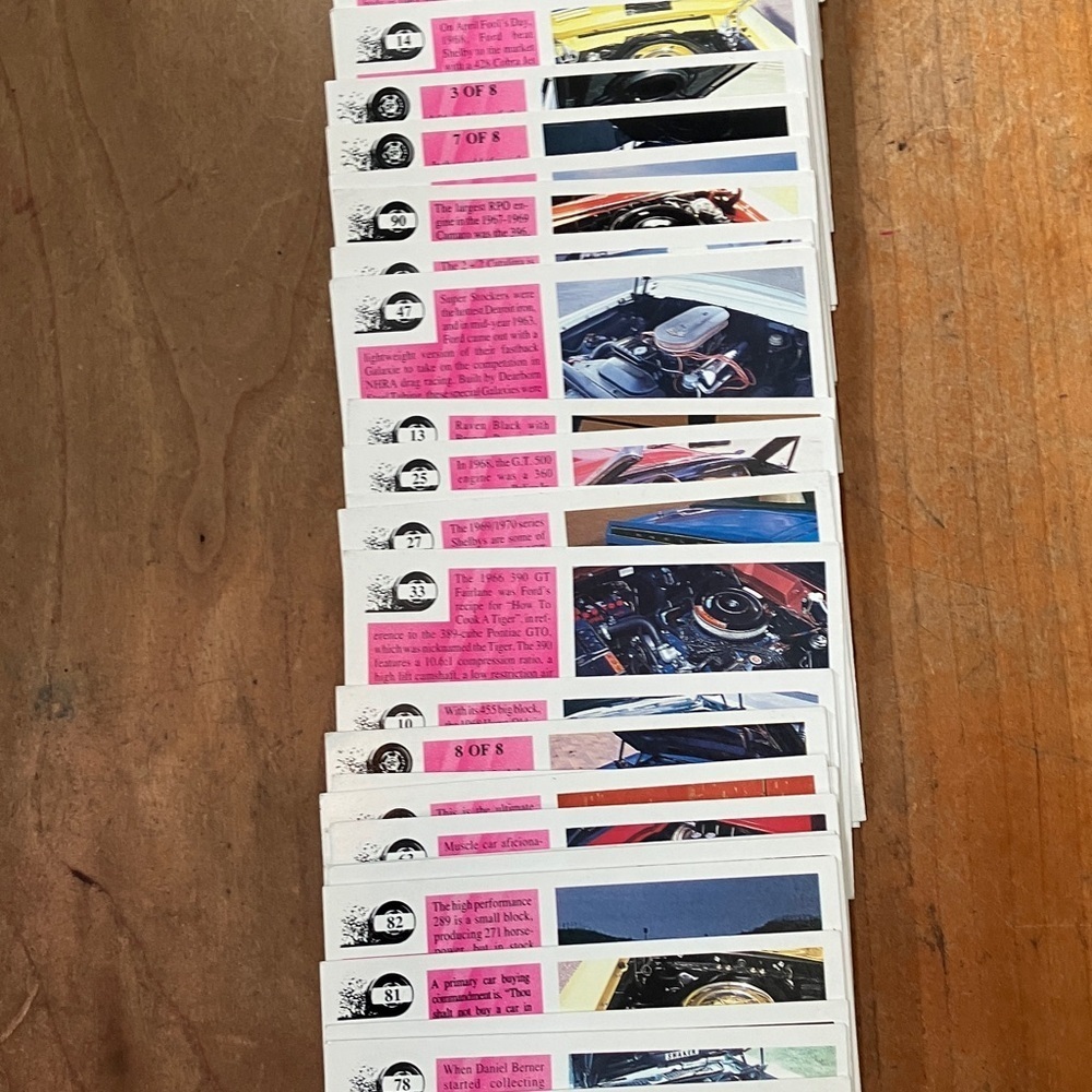 Vintage Muscle Cards Car Trading Cards Collection, set of 84 plus 3 - Picture 15 of 16